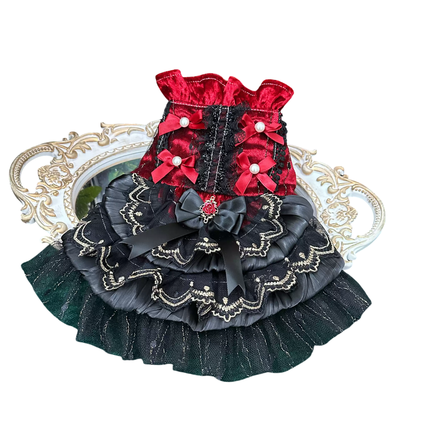 Crimson Rose Victorian Pet Dress