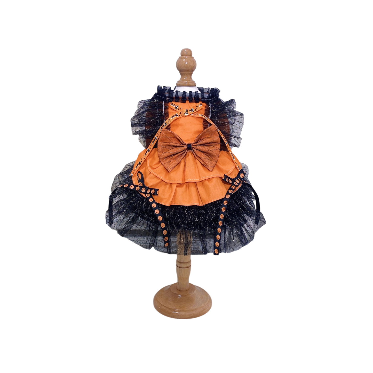 Spooky Chic Pumpkin Halloween Pet Dress