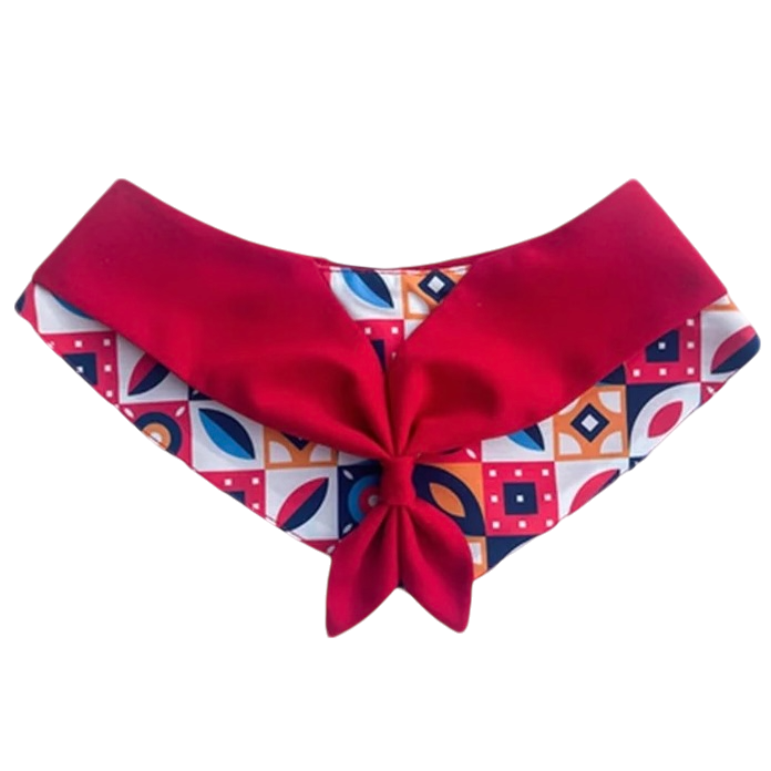 Reversible Bow Pet Bandana Collection - Designer Pattern