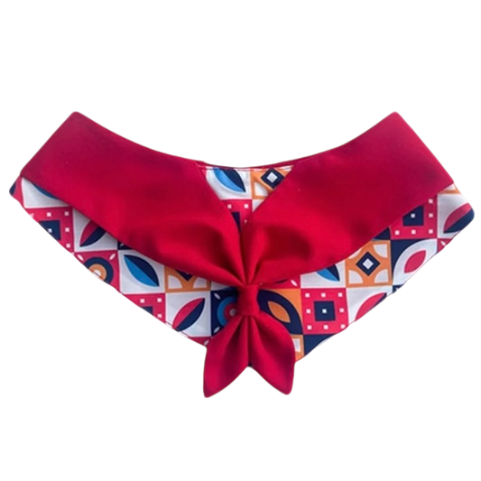 Reversible Bow Pet Bandana Collection - Designer Pattern