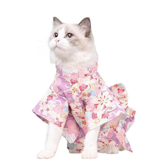 Blossom Charm Elegant Pet Kimono