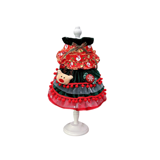 Holiday Charm Velvet Pet Dress