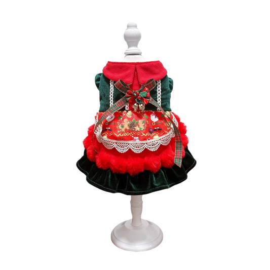 Holiday Charm Velvet Pet Dress