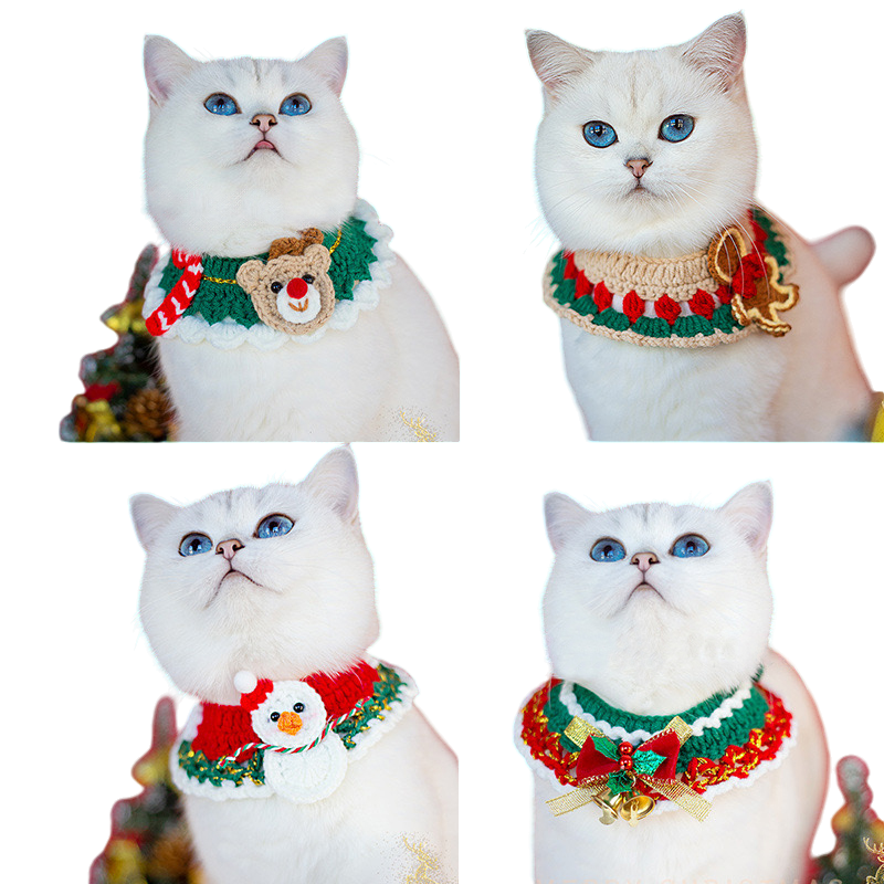 Christmas Crochet Pet Collars