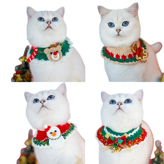 Christmas Crochet Pet Collars