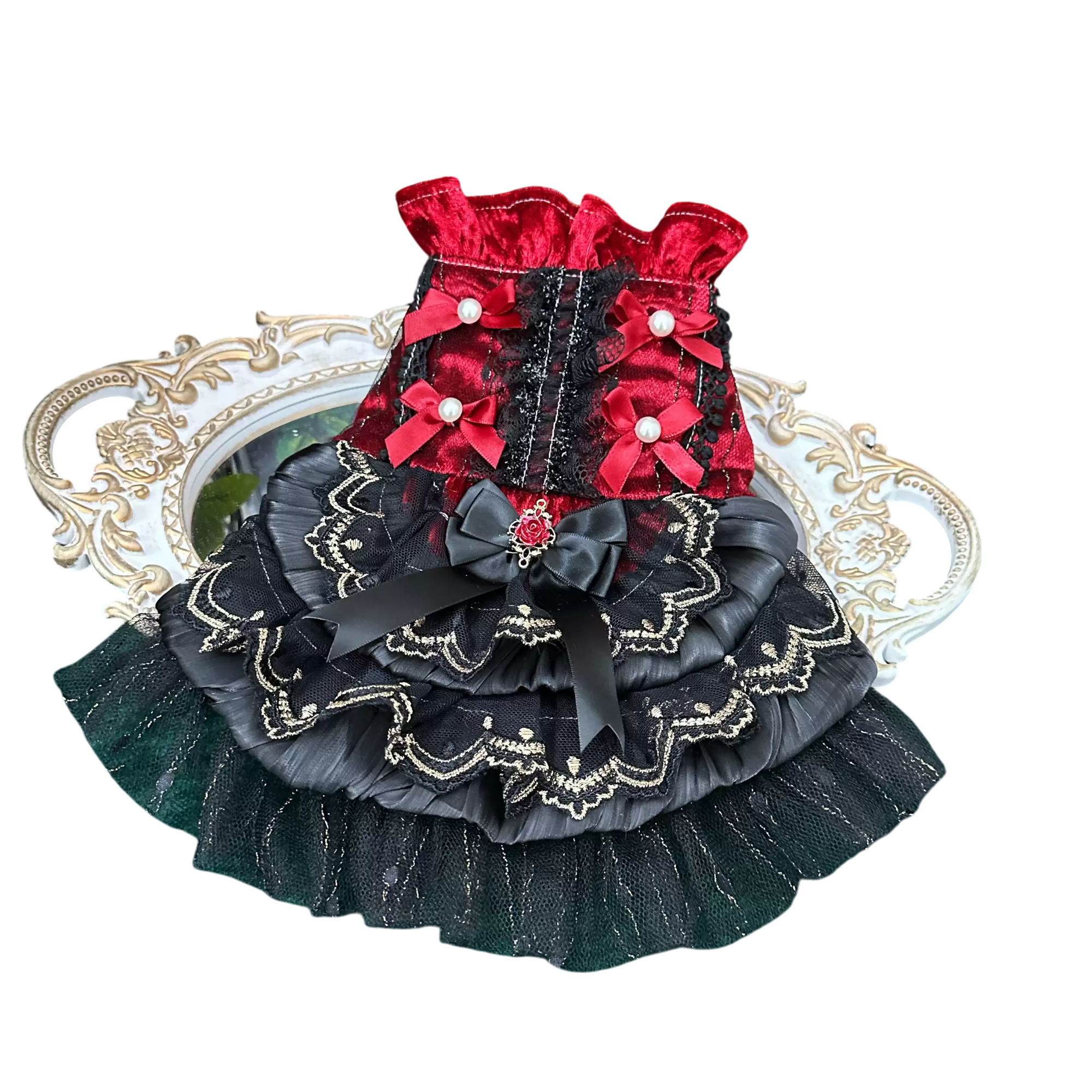 Crimson Rose Victorian Pet Dress