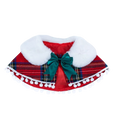 Load image into Gallery viewer, Holiday Tartan Pet Cape - Collar & Pom-Poms
