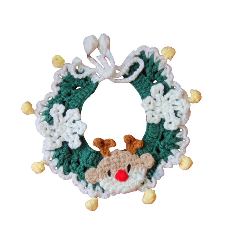 Christmas Crochet Pet Collars