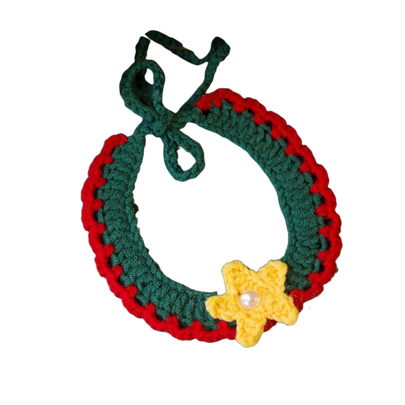 Christmas Crochet Pet Collars