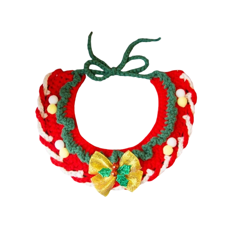 Christmas Crochet Pet Collars