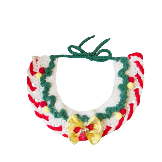 Christmas Crochet Pet Collars