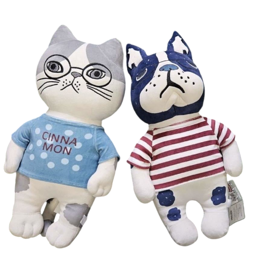 Wafu Patchwork Neko Plushie (和風パッチワークねこのぬいぐるみ)