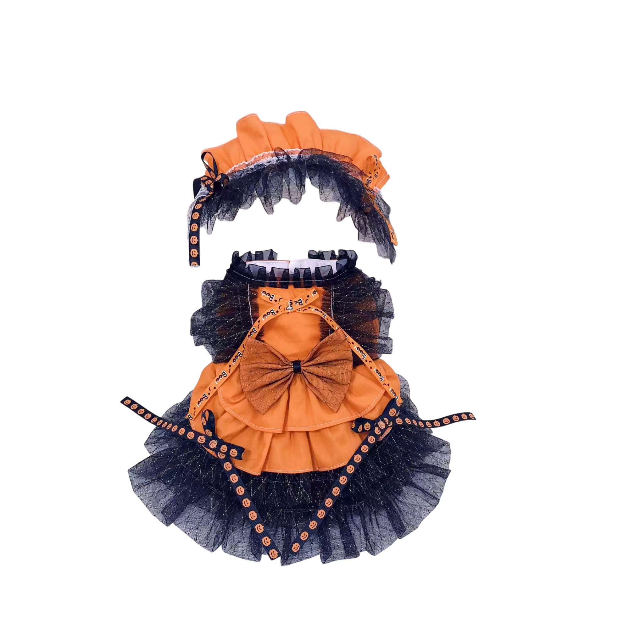 Spooky Chic Pumpkin Halloween Pet Dress