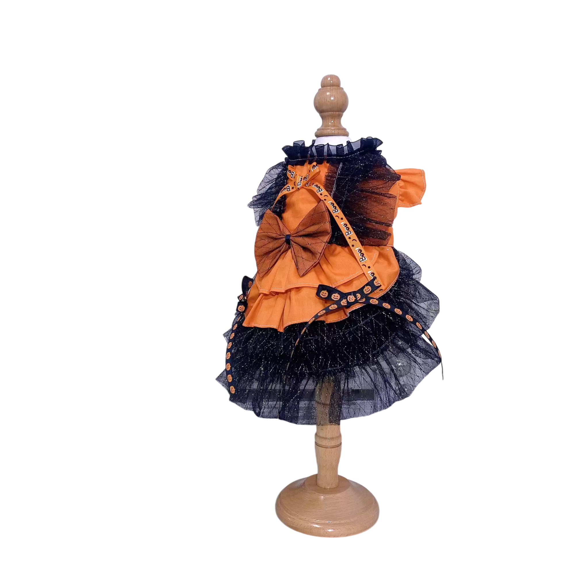 Spooky Chic Pumpkin Halloween Pet Dress